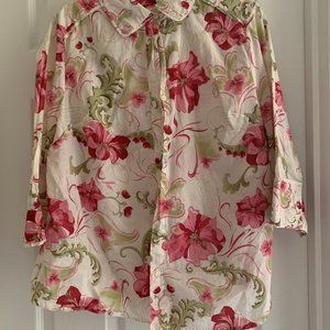 Floral Long Sleeve CJ Banks Blouse